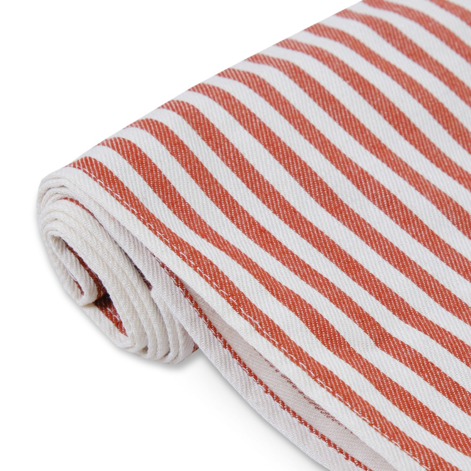 Bengal Stripes Cotton Table Runner 40x180cm Maroon