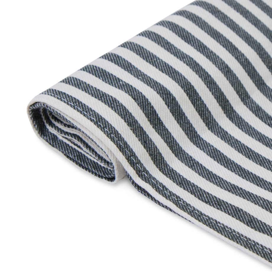 Bengal Stripes Cotton Table Runner 40x180cm Black