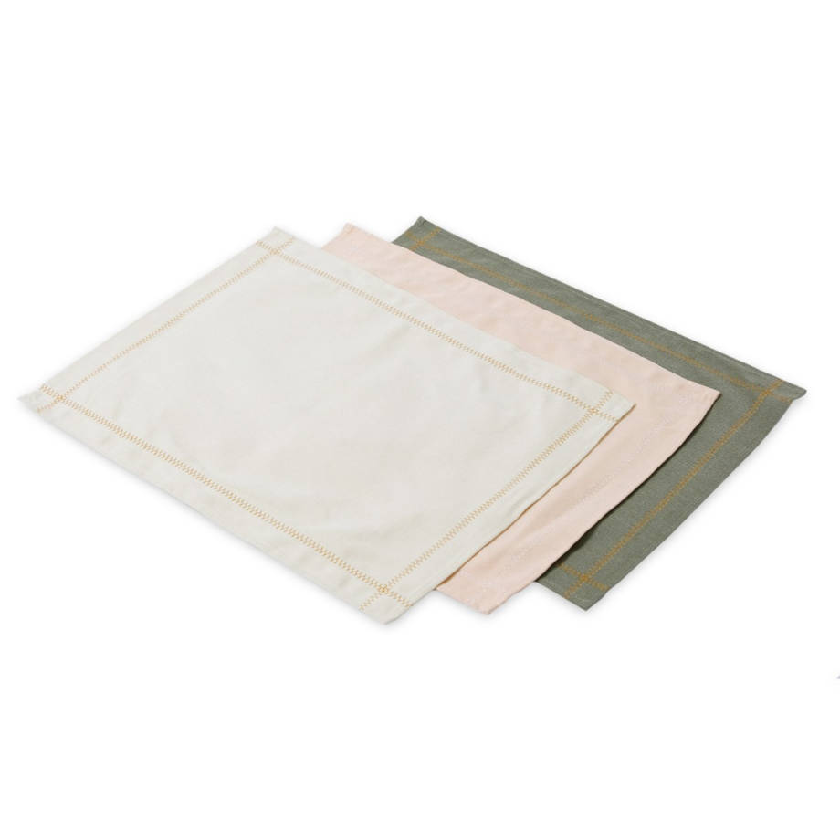 Stitch Cotton Placemat Jungle Green