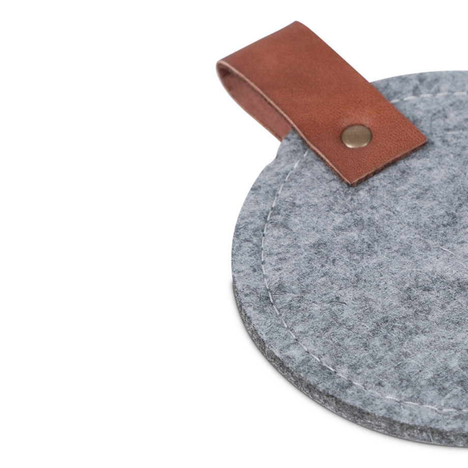 Alfie Grey Felt Coaster (Set of 4)