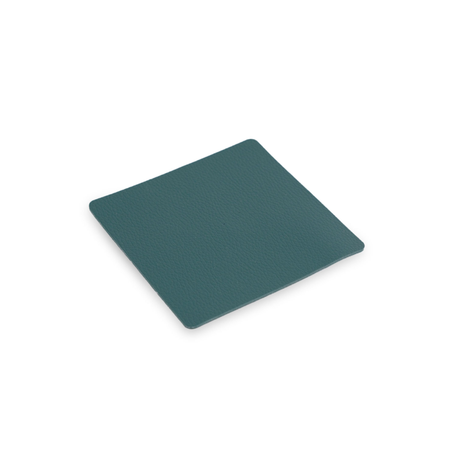Black & Teal Premium PU Leather Coasters (Set of 4)