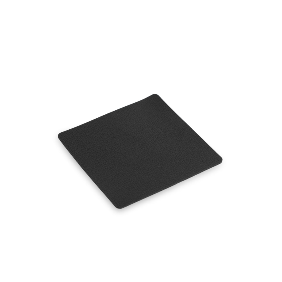 Black & Teal Premium PU Leather Coasters (Set of 4)