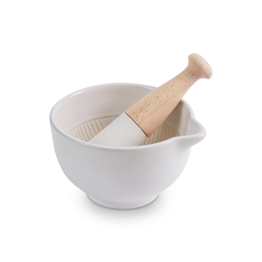 Crystal White Mortar and Pestle