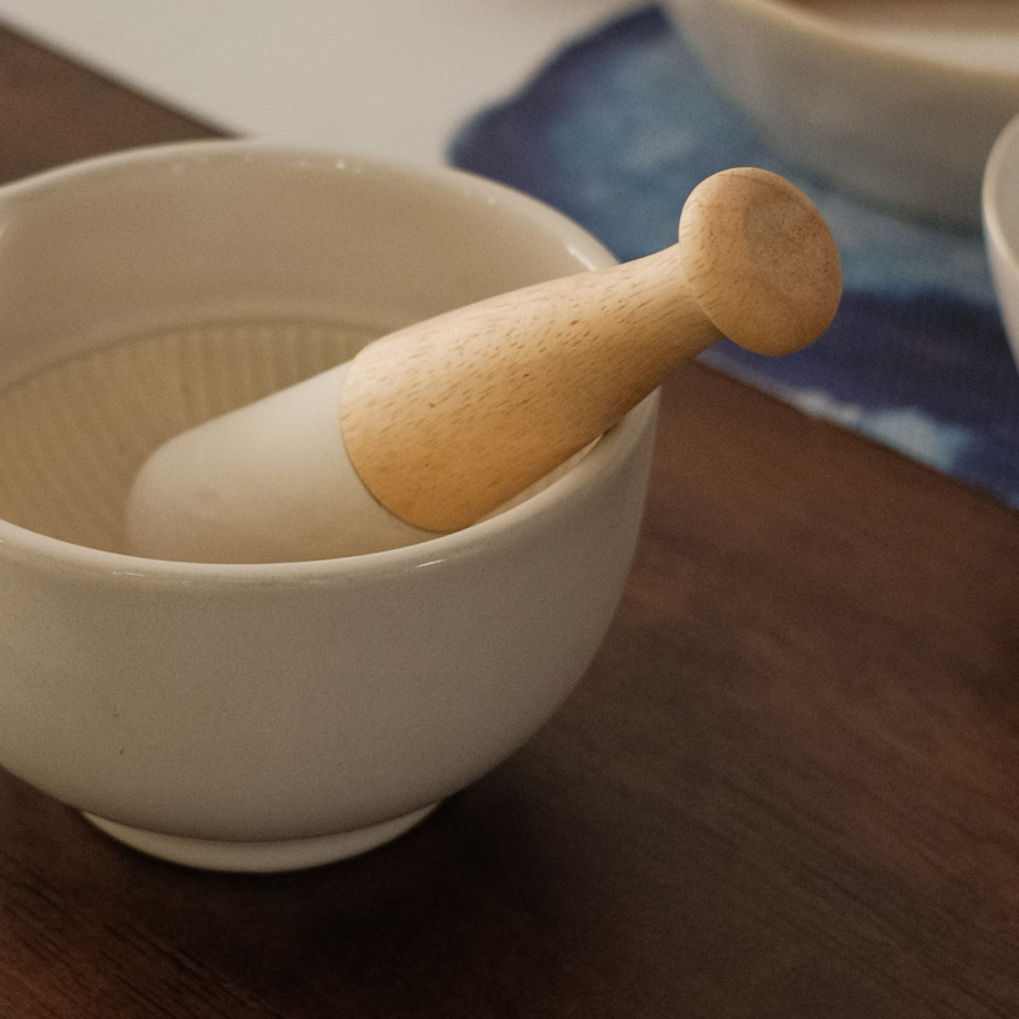 Crystal White Mortar and Pestle