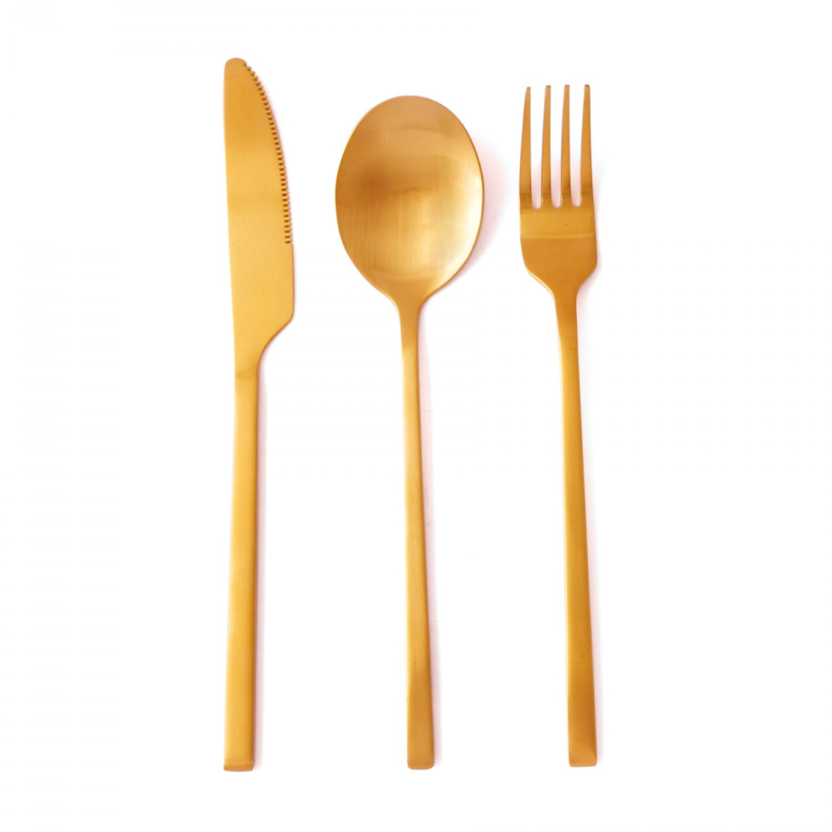 Luxe Matt Gold Dinner Spoon