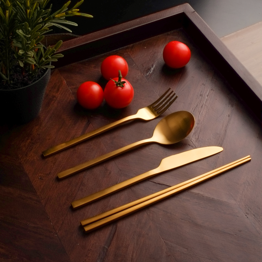 Luxe Matt Gold Dinner Spoon