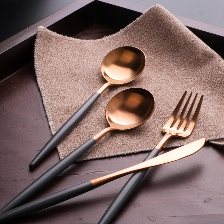 Glam Rosey Grey Dinner Fork