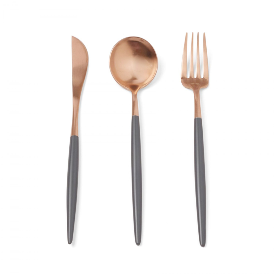 Glam Rosey Grey Dinner Fork