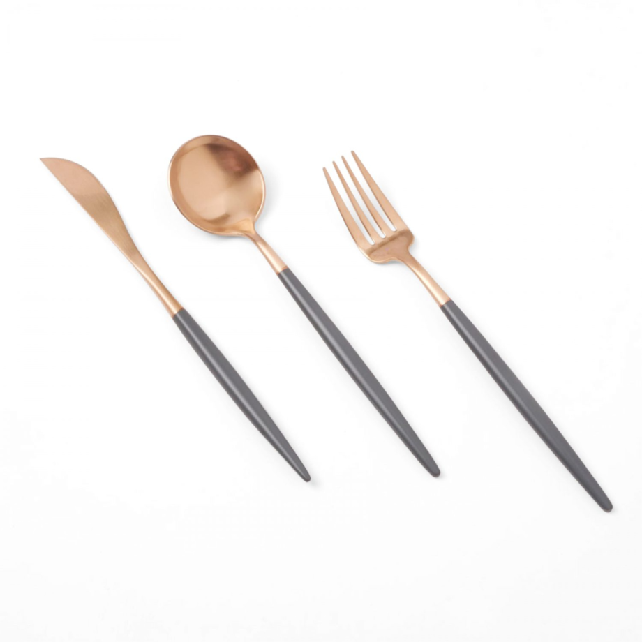 Glam Rosey Grey Dinner Fork