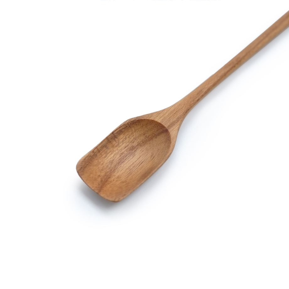 Teak Wood Long Dessert Spoon