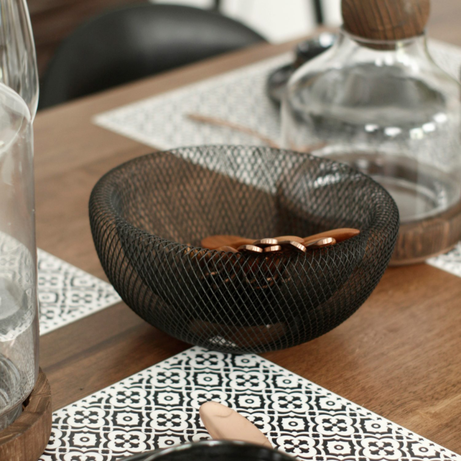 Mesh Black Metal Basket Large
