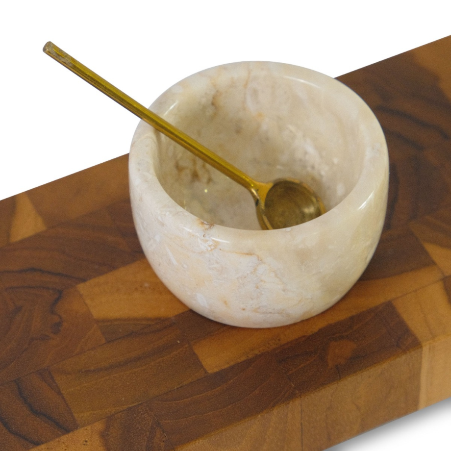 Rata Natural Serving Tray with Condiment Bowl