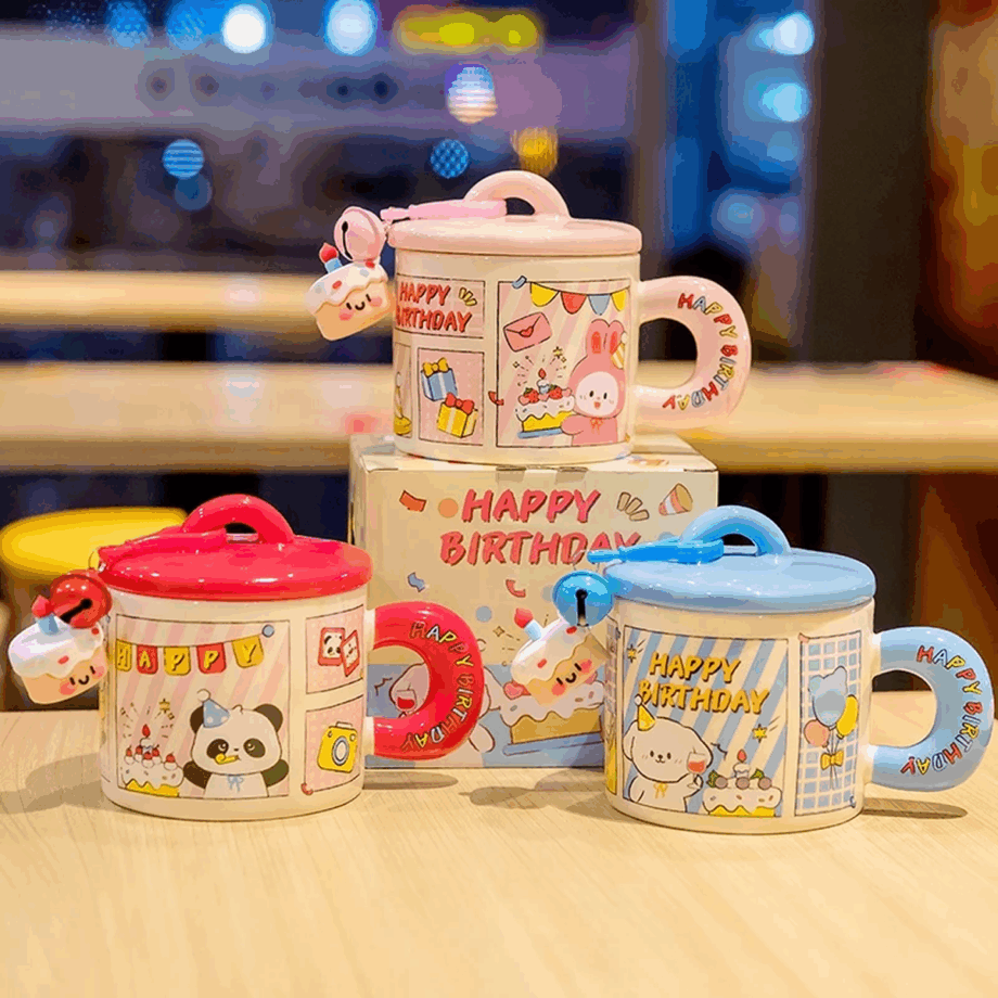 SENSENLIVE birthday gift Cute Mug coffee cup tumbler