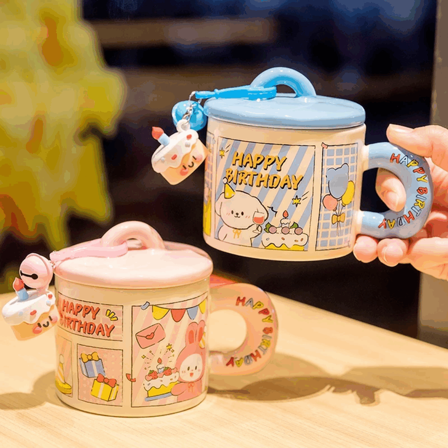 SENSENLIVE birthday gift Cute Mug coffee cup tumbler