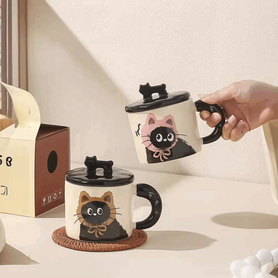 SENSENLIVE tumbler cute ceramic mug