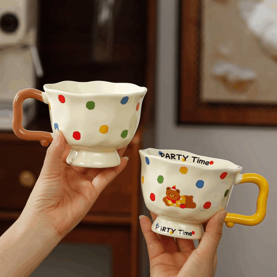 SENSENLIVE cute mug kids mug tumbler coffee aesthetic mug