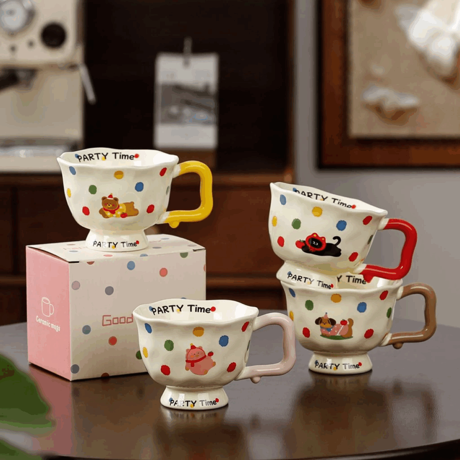 SENSENLIVE cute mug kids mug tumbler coffee aesthetic mug
