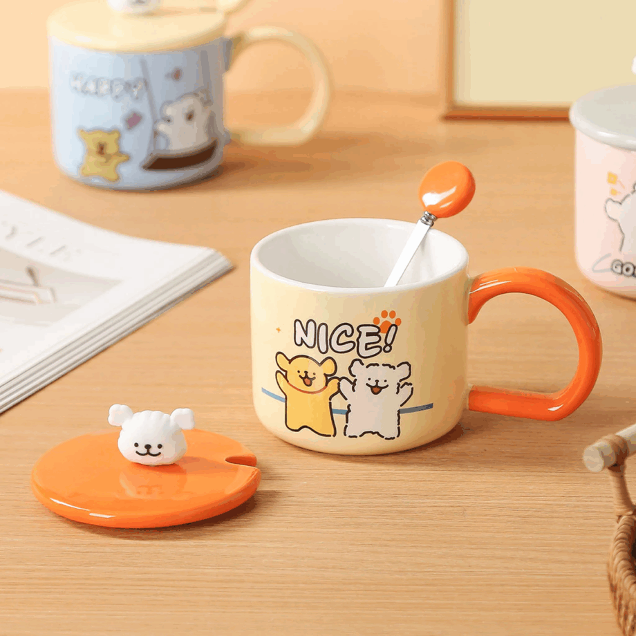 SENSENLIVE tumbler cute coffee cup mug with lid